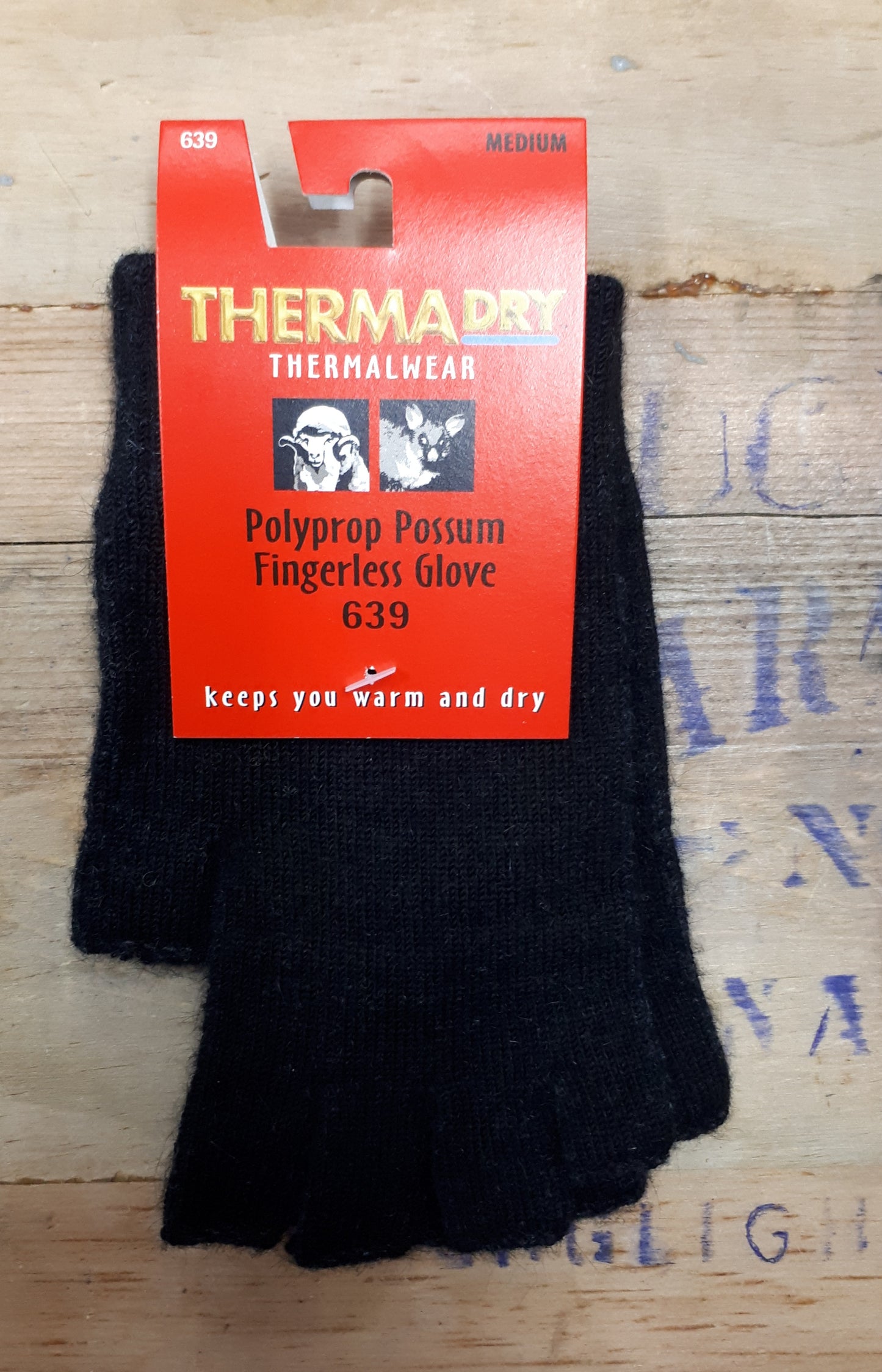 Thermadry Fingerless Polyprop Possum Gloves