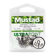 Mustad Fastach Clip w/ Ball Bearing Swivel